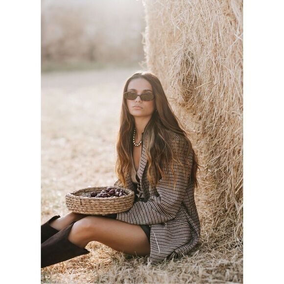 Torn by Ronny Kobo Anok Houndstooth‎ Blazer in Forest Combo Size L - Picture 11 of 12